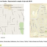 Google Map Screen Shot of Neighborhood Layout and Crime Count